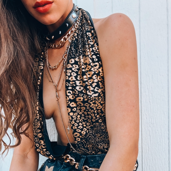 Leopard halter top - Picture 1 of 7